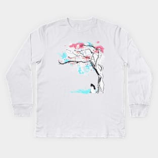 sakura delicious Kids Long Sleeve T-Shirt